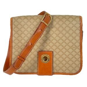 CELINE Macadam Beige Tan Crossbody Bag Purse